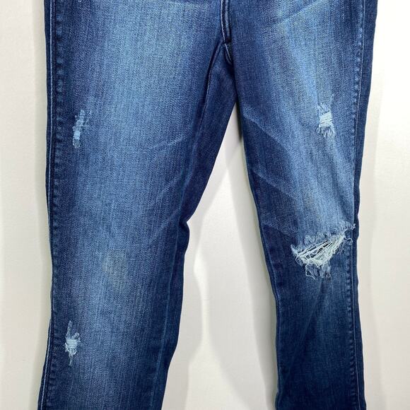 KanCan Signature Dark Wash Blue Denim Distressed Skinny Jeans Women's Size 27 - Picture 4 of 8